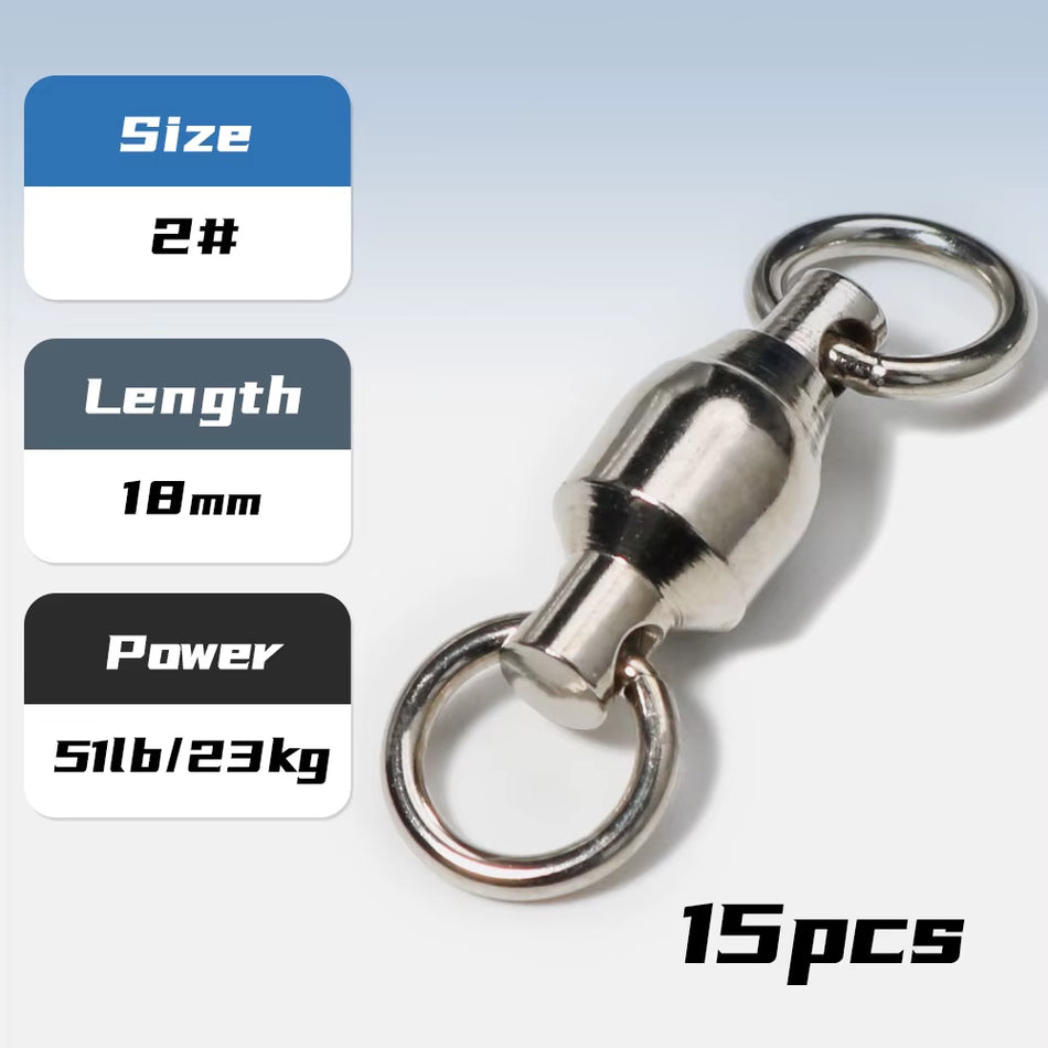 JIGGINGPRO Premium Ball Bearing Swivels for Marine Fishing Accessories
