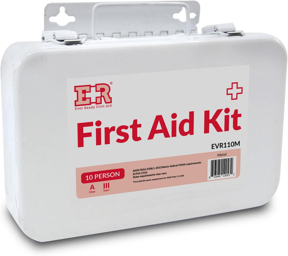 10 - Person First Aid Kit – Metal Case - Get Tight Gear