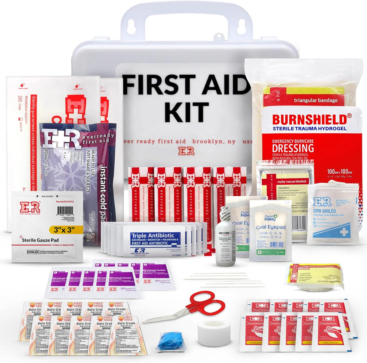 10 Person First Aid Kit - OSHA and ANSI Class A Compliant - Get Tight Gear