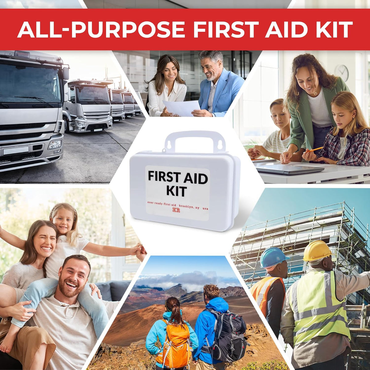 10 Person First Aid Kit - OSHA and ANSI Class A Compliant - Get Tight Gear