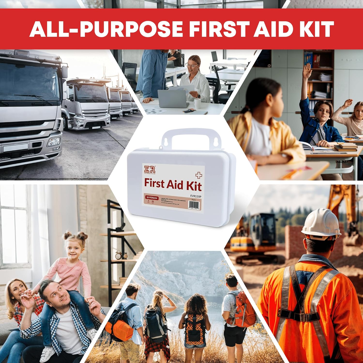 10 Person First Aid Kit – Type III, ANSI A, OSHA Compliant - Get Tight Gear