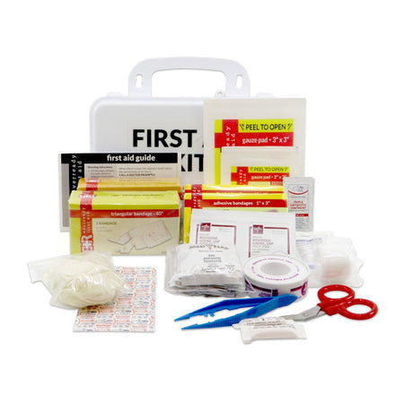 10 Person First Aid Kit with Plastic Case, Type III, ANSI A, OSHA Compliant - Get Tight Gear