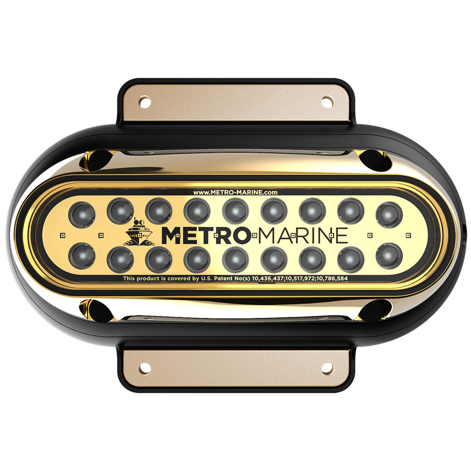 Metro Marine High-Output Elongated Surface Mount Light w/Intelligent Monochromatic LED's - Green, 45 Beam