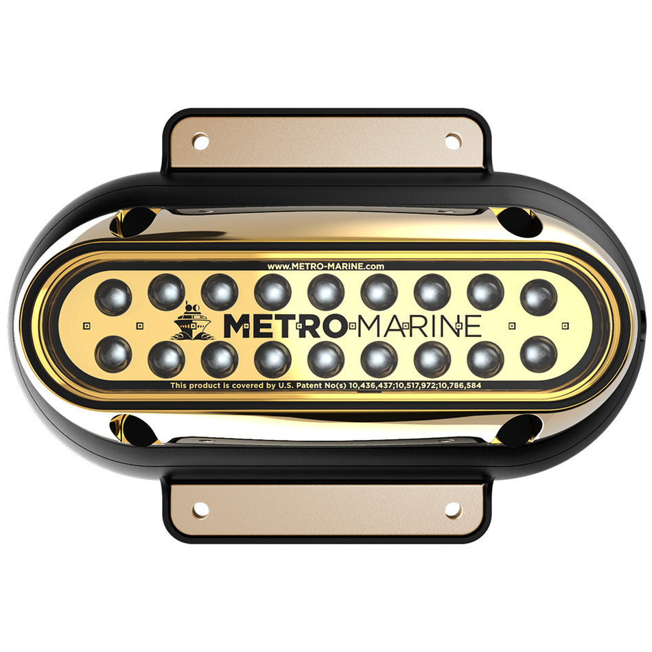 Metro Marine High-Output Elongated Surface Mount Light w/Intelligent Monochromatic LED's - Green, 90 Beam