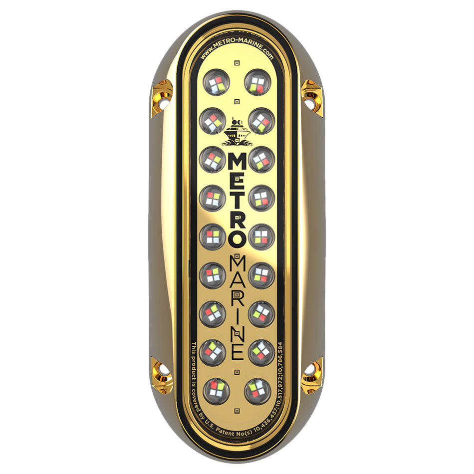 Metro Marine High-Output Elongated Vertical Mount Light w/Intelligent Full Spectrum LED's - RGBW, 90 Beam