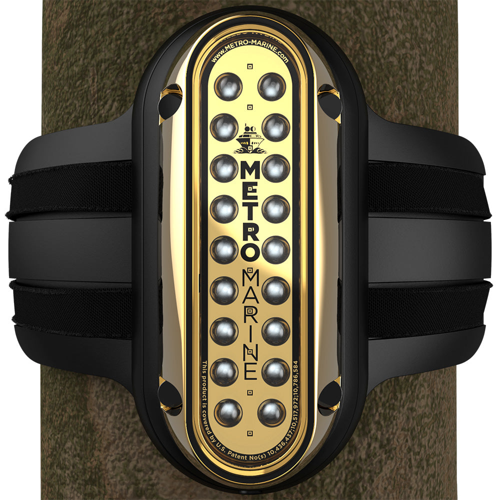 Metro Marine High-Output Vertical Piling Mount Light w/Intelligent Monochromatic LED's - Aqua, 90 Beam