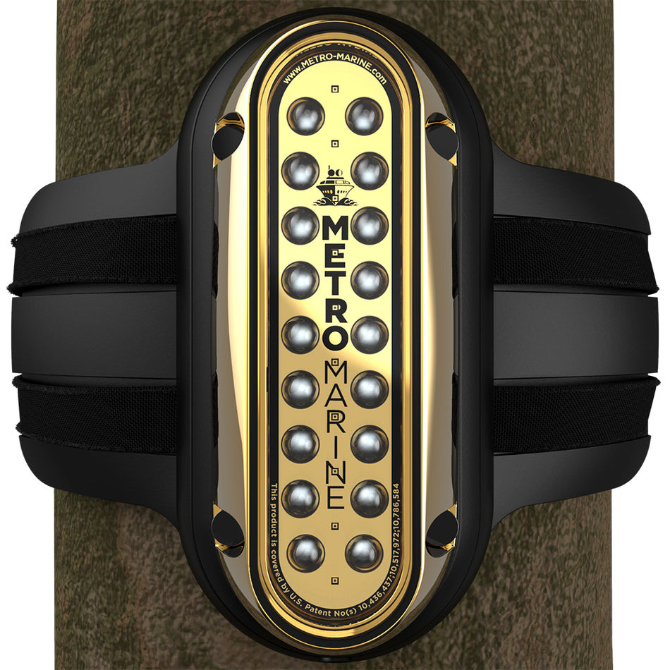 Metro Marine High-Output Vertical Piling Mount Light w/Intelligent Monochromatic LED's - Aqua, 90 Beam