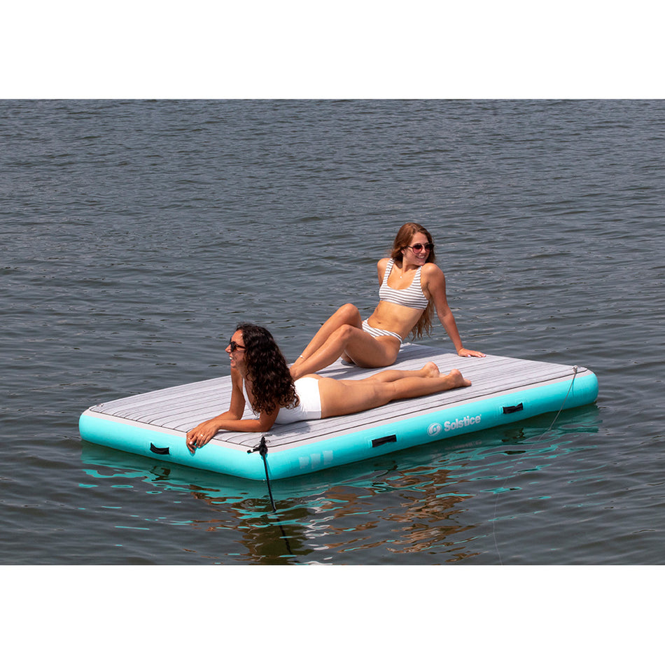 Muelle de lujo Solstice Watersports de 8 x 5 pulgadas con escalera con plataforma de tracción [38805]