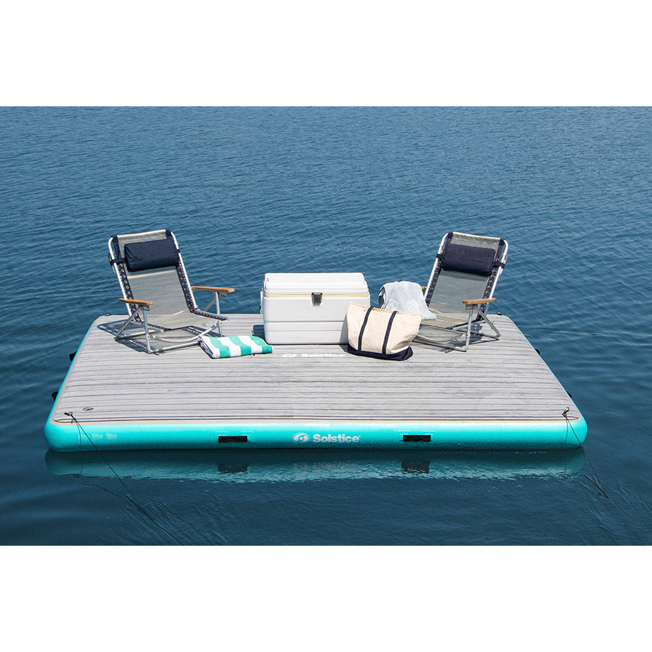 Muelle de lujo Solstice Watersports de 10 x 8 pulgadas con plataforma de tracción y escalera [38810]