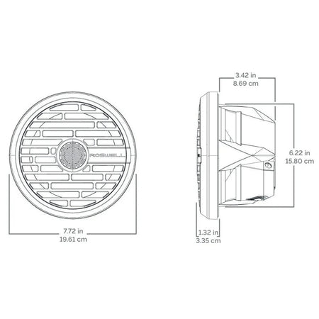 Roswell R1 7.7 Marine Speakers - White - 90W RMS & 180W Peak Power