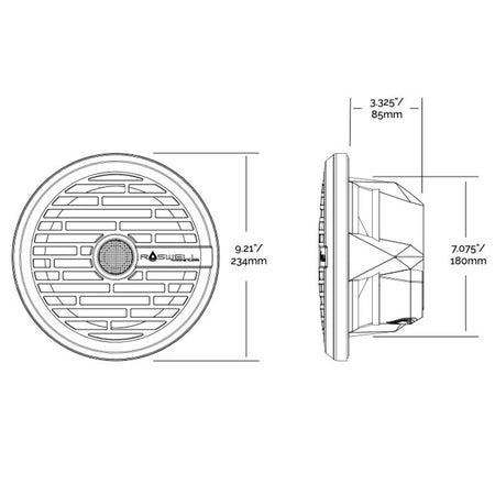 Roswell R1 8 Marine Speakers - White - 100W RMS & 200W Peak Power