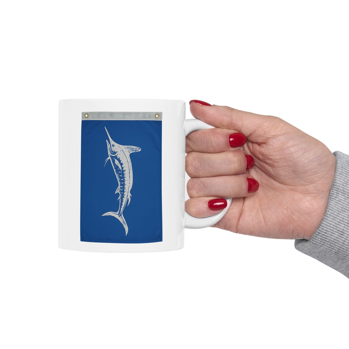 White Marlin Flag Ceramic Mug - Get Tight Gear