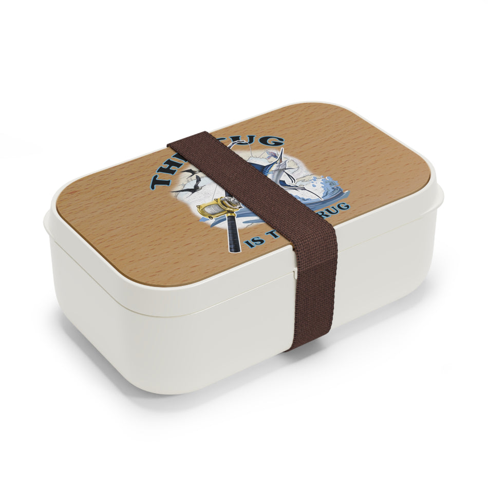 The Tug Is The Drug™ Fishing-Themed Bento Lunch Box, Perfect for Outdoor Adventures, Angler Gift, Meal Prep, Kids Lunch, Eco-Friendly