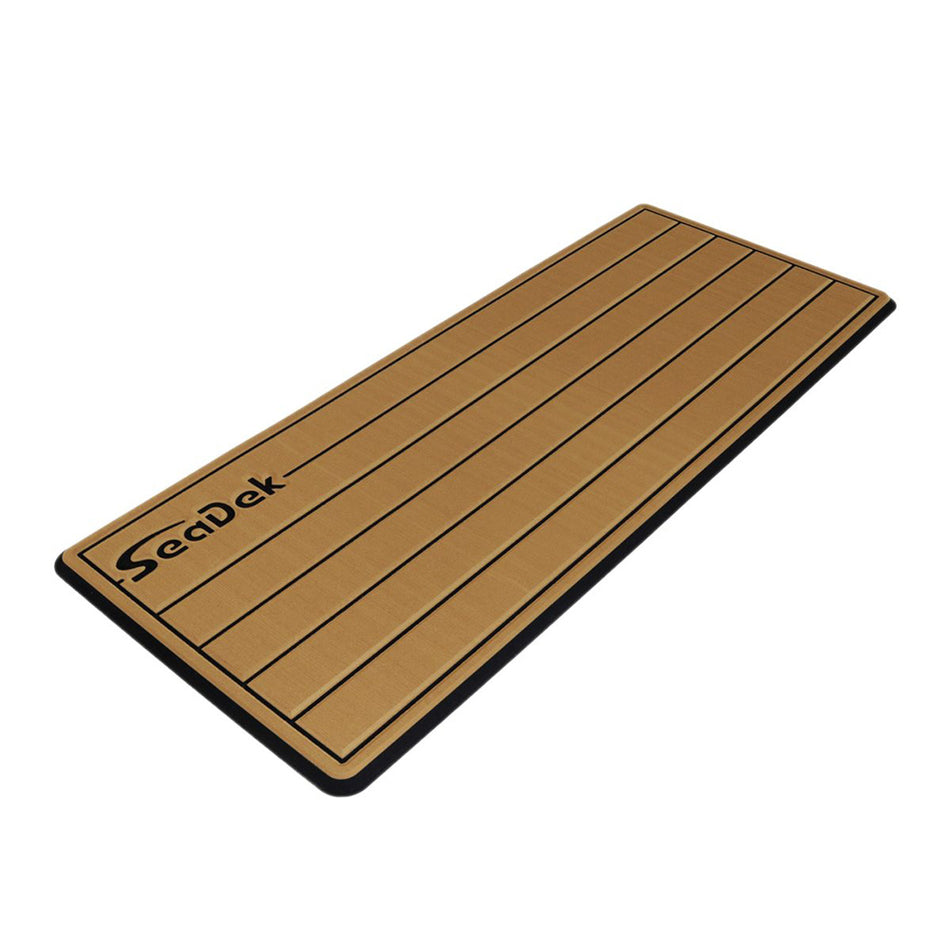 Almohadilla de timón pequeña SeaDek de teca de doble densidad de 14 x 36" (20 mm) con logotipo SeaDek - Textura cepillada - Moca/Negro (355,6 mm x 914,4 mm x 20 mm) [53602-80327]