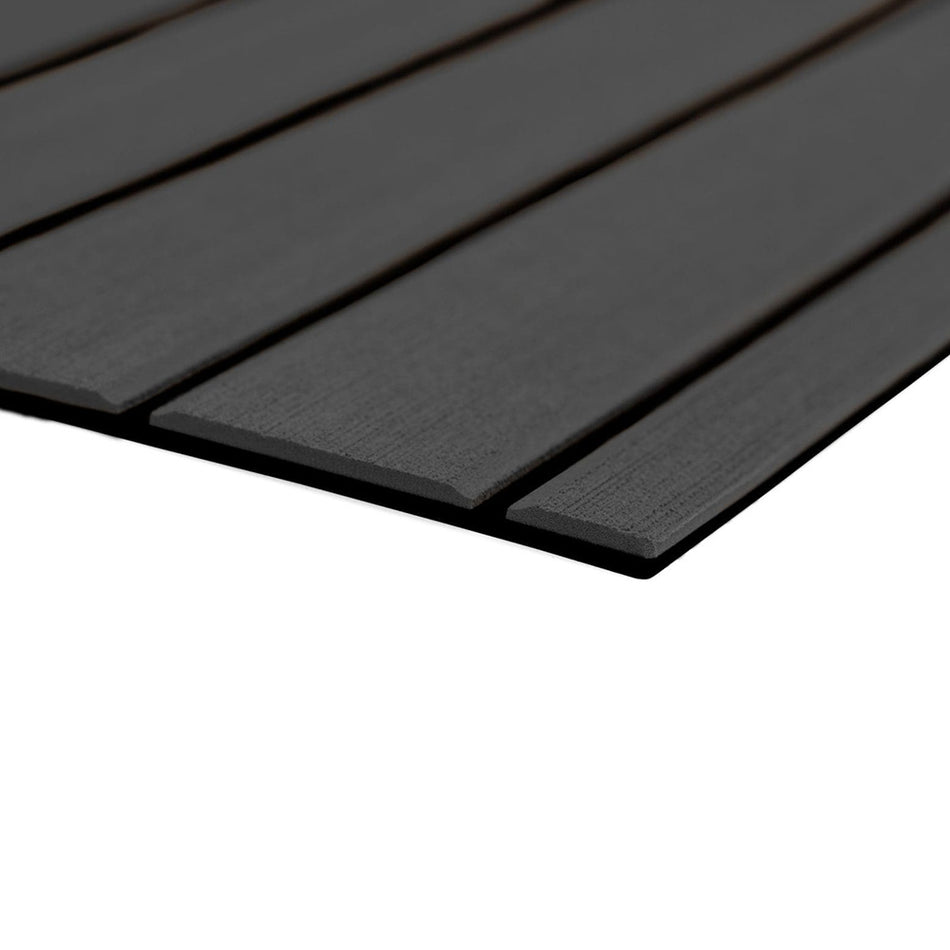 Lámina completa de teca SeaDek de 40" x 80" de 6 mm - Textura cepillada - Gris oscuro/Negro (1016 mm x 2032 mm x 6 mm) [32279-80067]