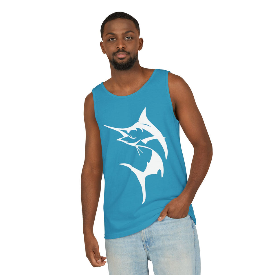 Marlin Fishing Tank Top - Unisex Beachwear, Summer Shirt, Gift for Fishermen, Ocean Lover Apparel, Casual Layering Piece