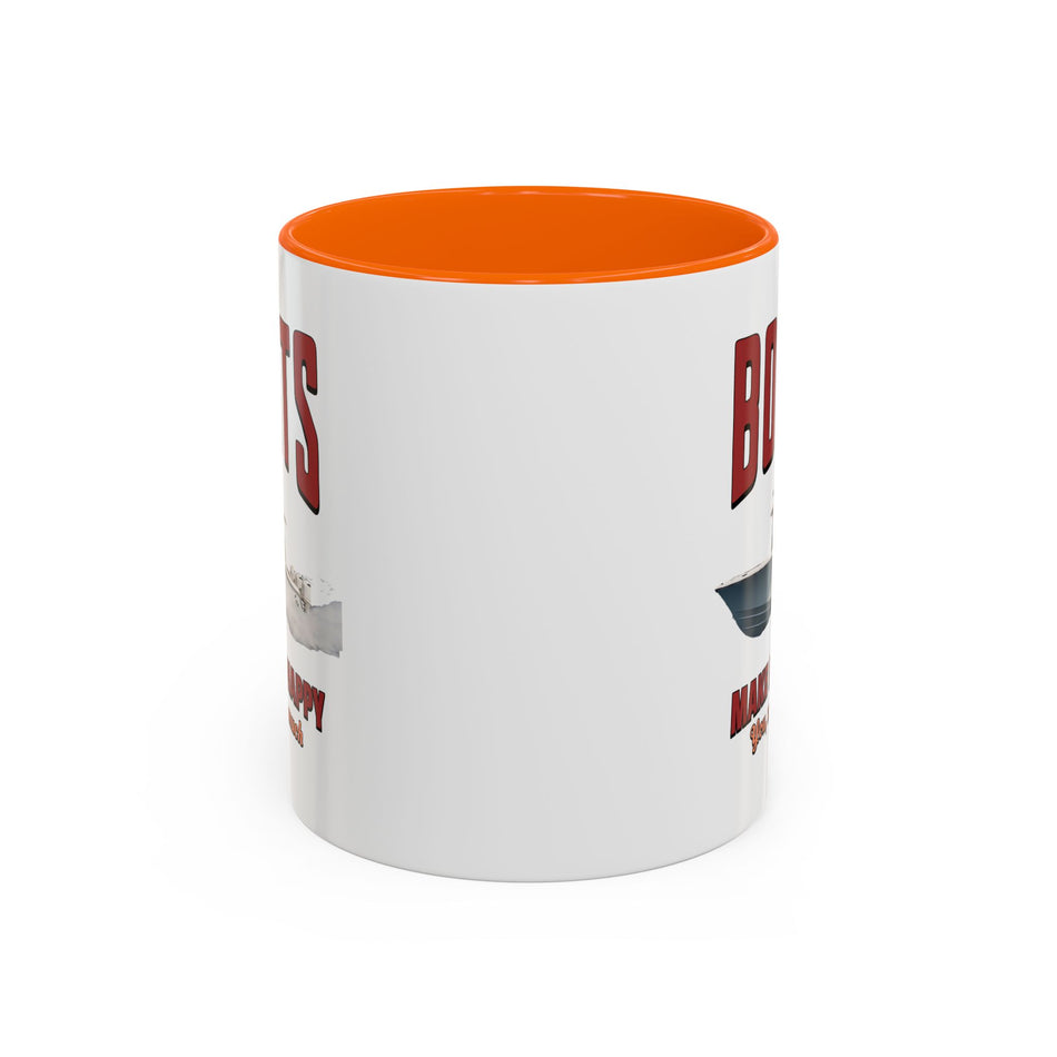 Custom Coffee Mug - Boats Make Me Happy Design