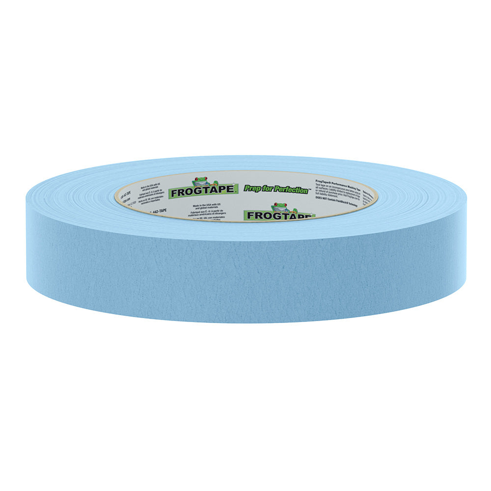 FrogTape CP 250 Medium-High Adhesion Masking Tape - 24MM x 55M x 12-Pack - Light Blue - Rated f/250F