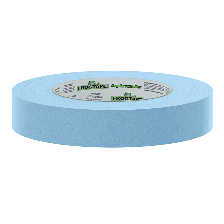 FrogTape CP 250 Medium-High Adhesion Masking Tape - 24MM x 55M x 12-Pack - Light Blue - Rated f/250F