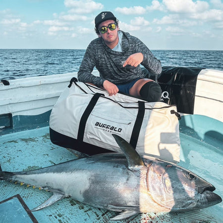 105QT Fish Cooler Bag with YKK Zipper, Flat Bottom - Get Tight Gear