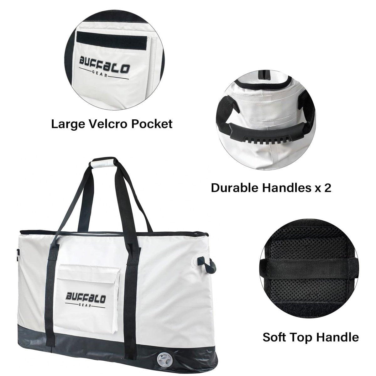 105QT Fish Cooler Bag with YKK Zipper, Flat Bottom - Get Tight Gear