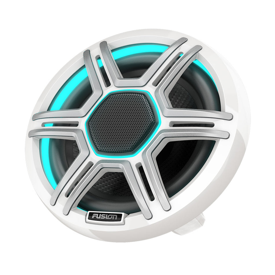 Altavoces marinos LED Fusion Apollo de 6,5" con rejilla deportiva blanca [010-02918-01]