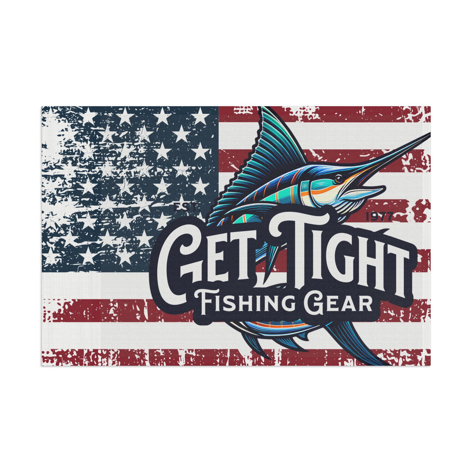 Get Tight Fishing Gear Flag - American Flag Design for Fishing Lovers