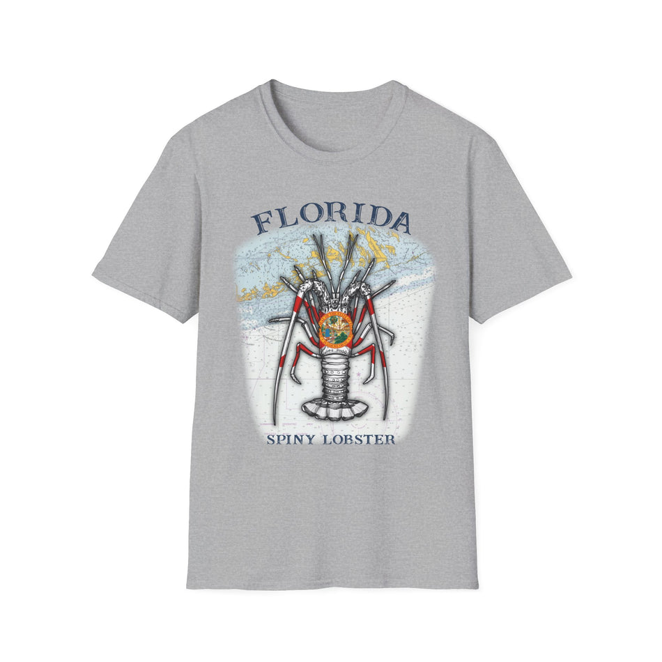Florida Spiny Lobster Unisex Softstyle T-Shirt, Beachwear, Casual Tee, Seafood Lover Gift, Summer Outing Shirt