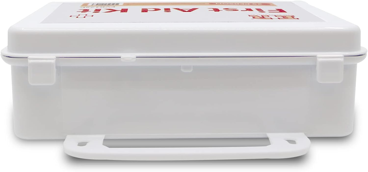 107 Piece, 25 Person First Aid Kit with Plastic Case, OSHA Compliant - Get Tight Gear