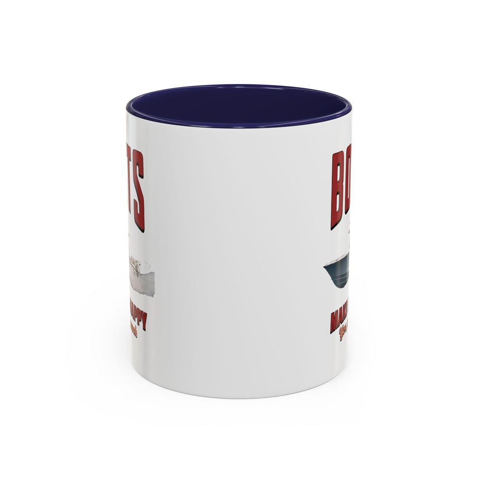 Custom Coffee Mug - Boats Make Me Happy Design