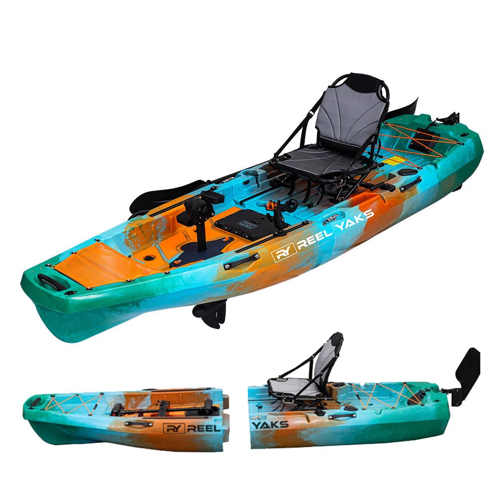 10ft Radar Modular Propeller Drive Pedal Fishing Kayak | 430lbs Capacity | 2 Piece - Get Tight Gear