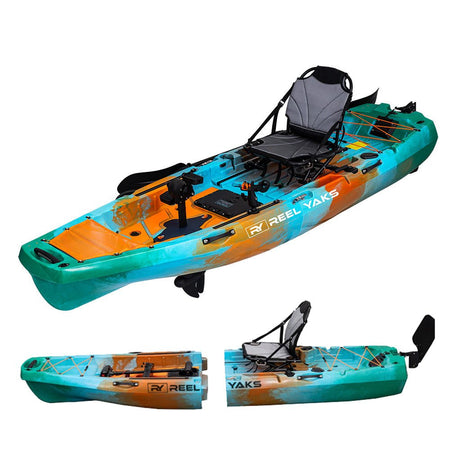 10ft Radar Modular Propeller Drive Pedal Fishing Kayak | 430lbs Capacity | 2 Piece - Get Tight Gear