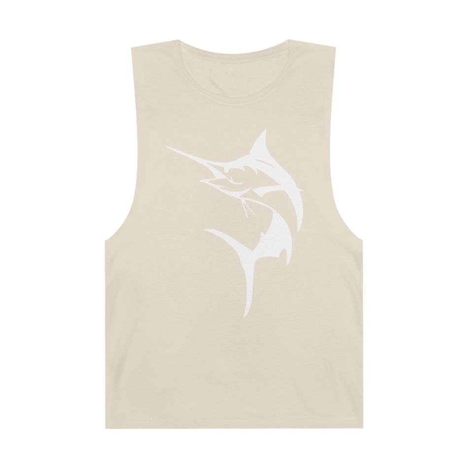 Marlin Unisex Barnard Tank - Vintage Fisherman Style Tee, Perfect for Summer Adventures, Beach Day, Gift for Anglers, Outdoor Fun