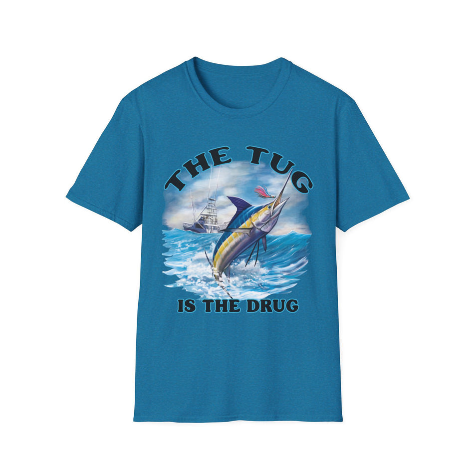 The Tug Is The Drug™ Fishing Enthusiast T-Shirt, The Tug is the Drug Tee, Gift for Anglers, Casual Wear, Outdoor Adventure Shirt