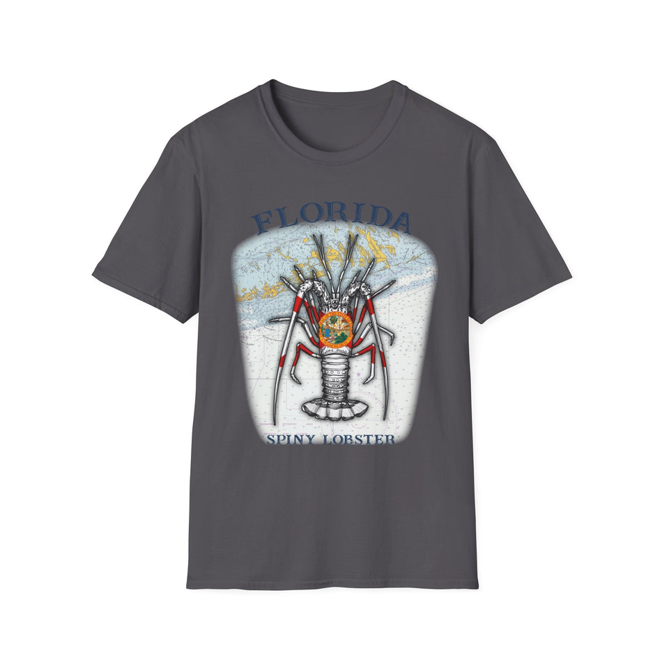 Florida Spiny Lobster Unisex Softstyle T-Shirt, Beachwear, Casual Tee, Seafood Lover Gift, Summer Outing Shirt