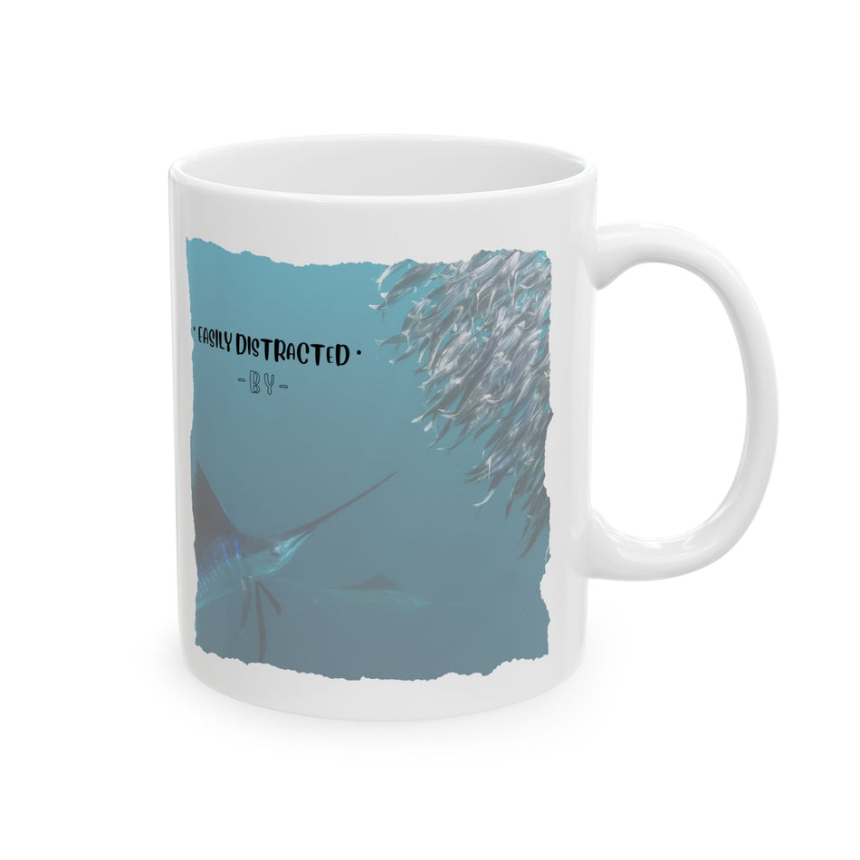 Easily Distracted By Fishing Ceramic Mug - Sailfish - Get Tight Gear