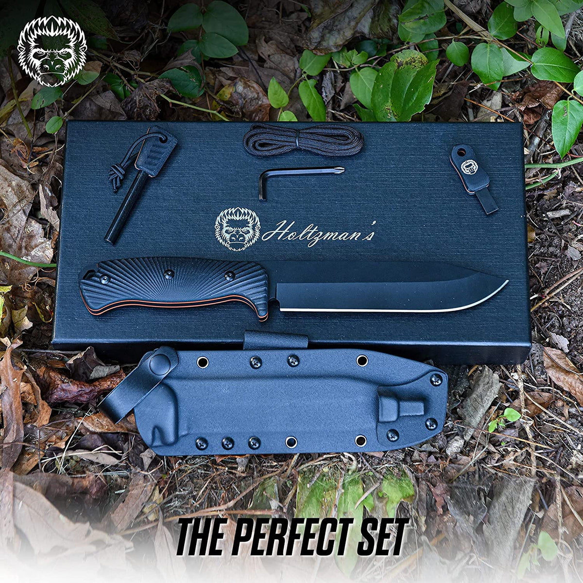 12.32" LAVALINE SURVIVAL KNIFE WITH FIXED 1095 HIGH CARBON STEEL BLADE - Get Tight Gear