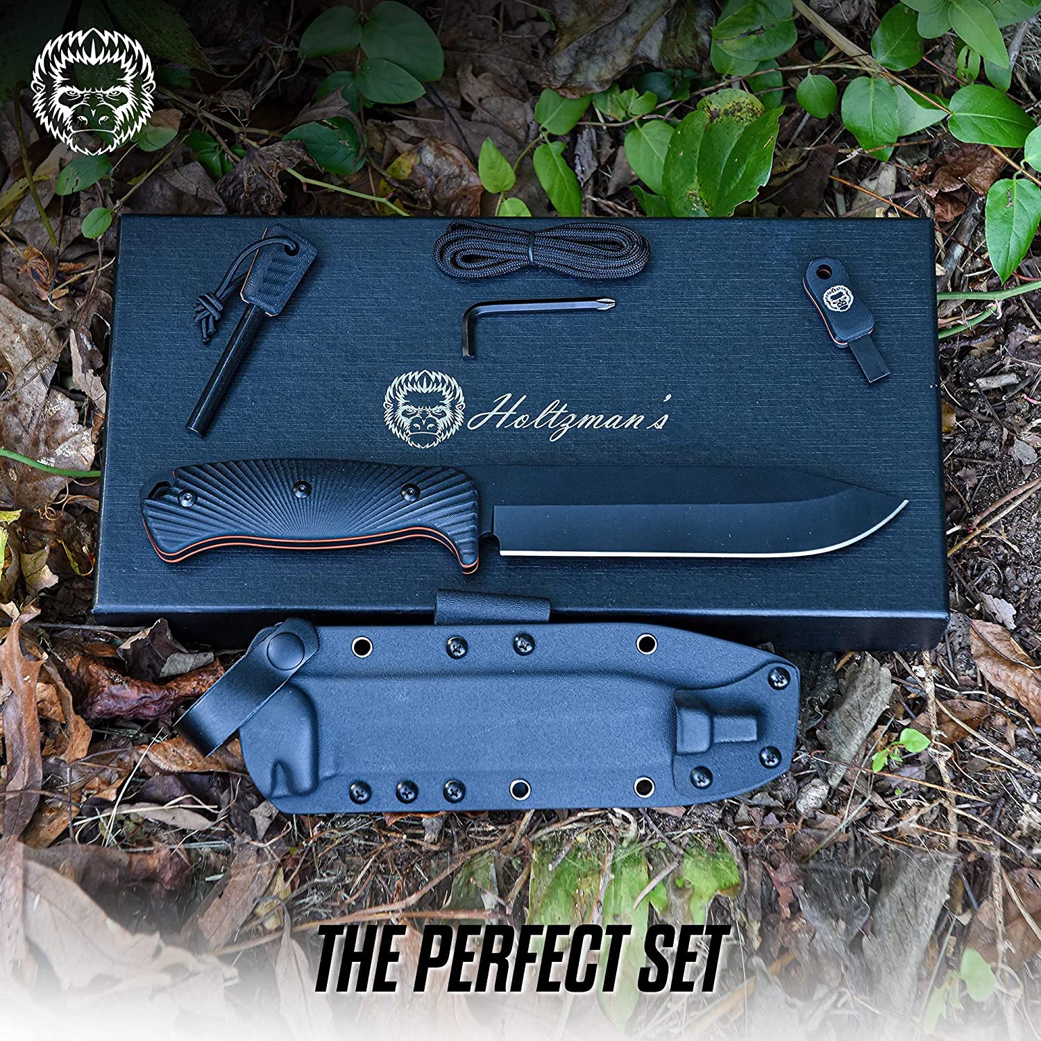 12.32" LAVALINE SURVIVAL KNIFE WITH FIXED 1095 HIGH CARBON STEEL BLADE - Get Tight Gear