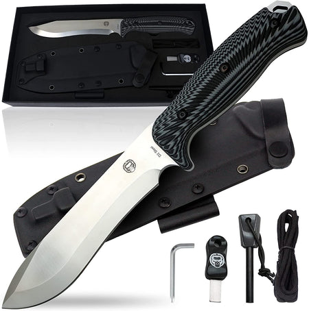 12.32" LAVALINE SURVIVAL KNIFE WITH FIXED 1095 HIGH CARBON STEEL BLADE - Get Tight Gear
