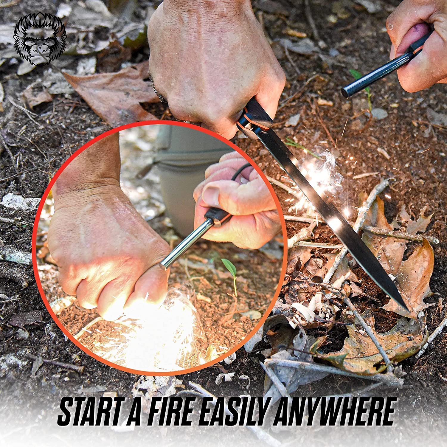 12.32" LAVALINE SURVIVAL KNIFE WITH FIXED 1095 HIGH CARBON STEEL BLADE - Get Tight Gear