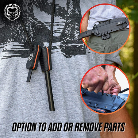 12.32" LAVALINE SURVIVAL KNIFE WITH FIXED 1095 HIGH CARBON STEEL BLADE - Get Tight Gear