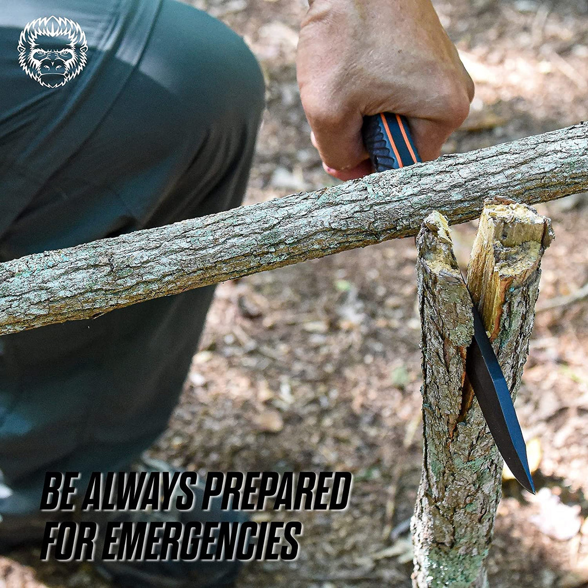 12.32" LAVALINE SURVIVAL KNIFE WITH FIXED 1095 HIGH CARBON STEEL BLADE - Get Tight Gear