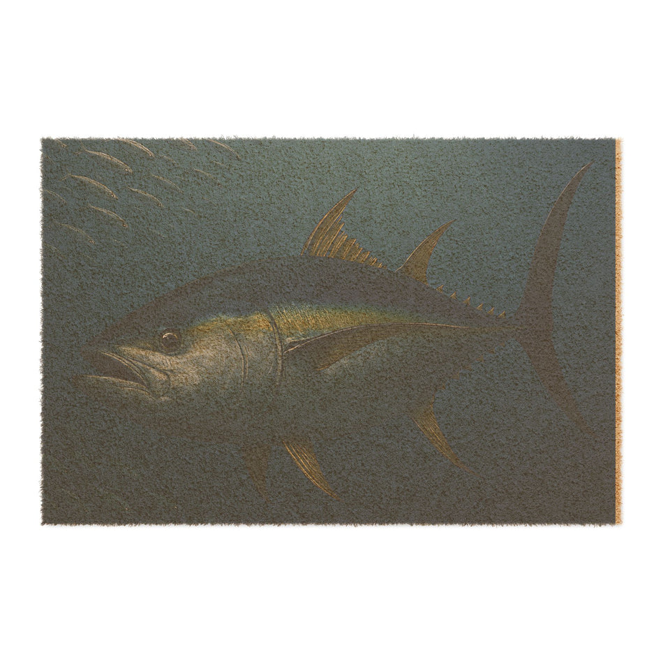Outdoor Welcome Mat - Yellow Fin Tuna Design