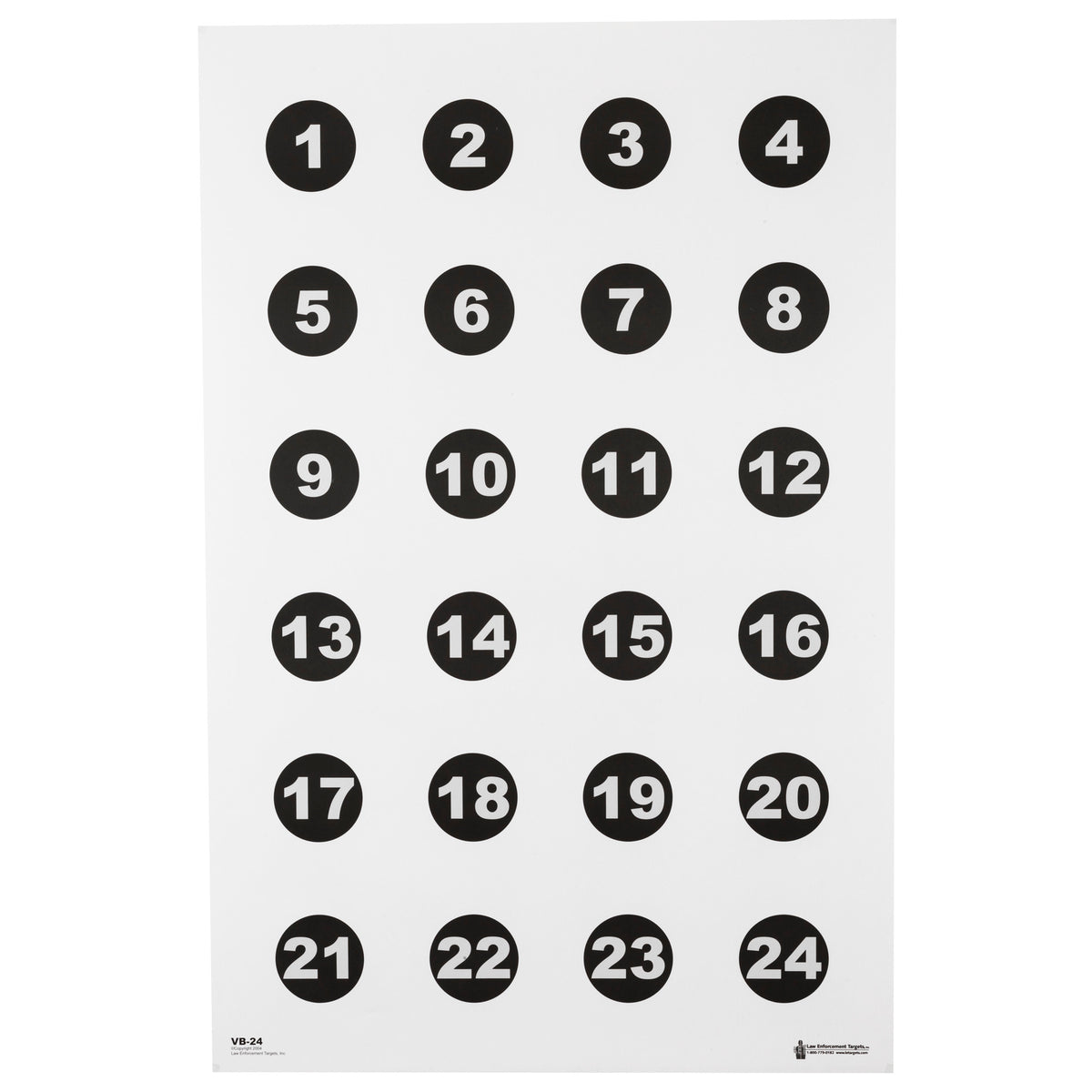 ACTION TGT 24 3 NMBR CIRCLES 100PK