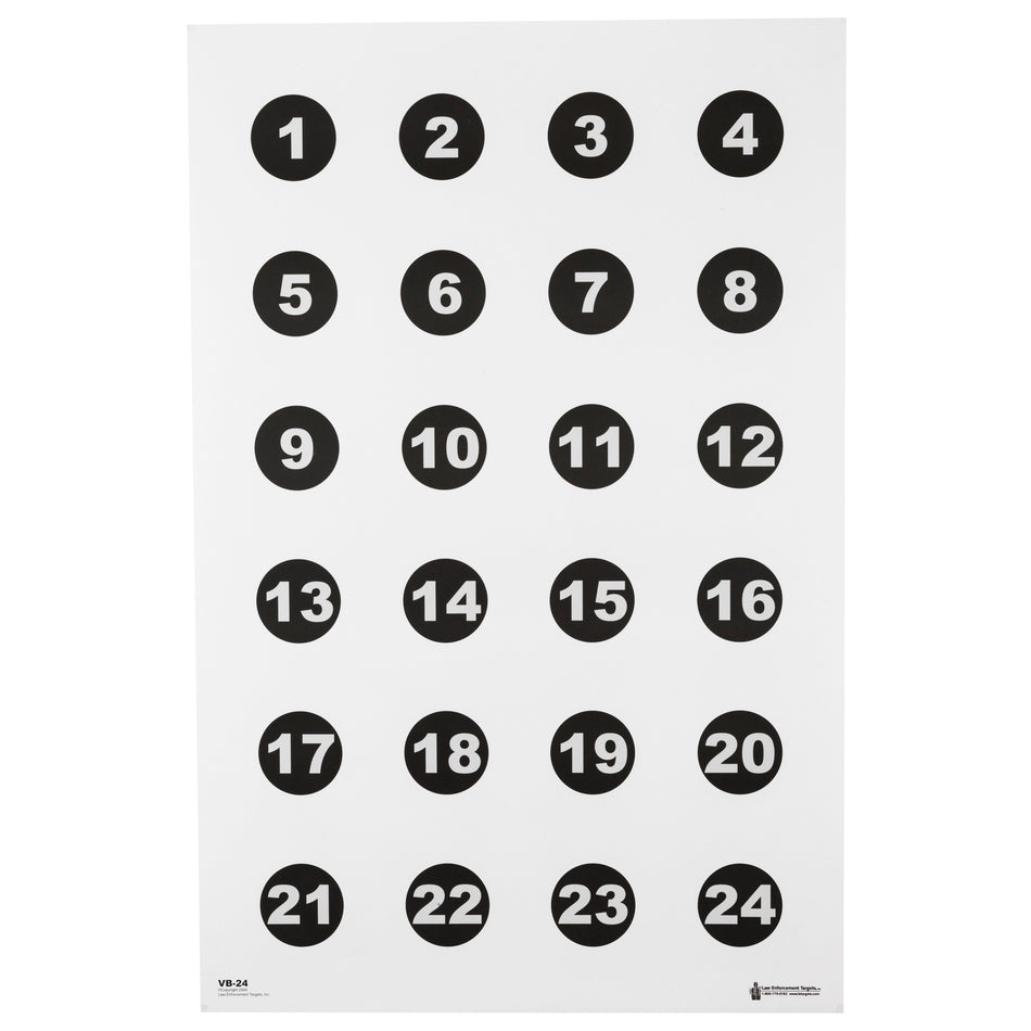 ACTION TGT 24 3 NMBR CIRCLES 100PK