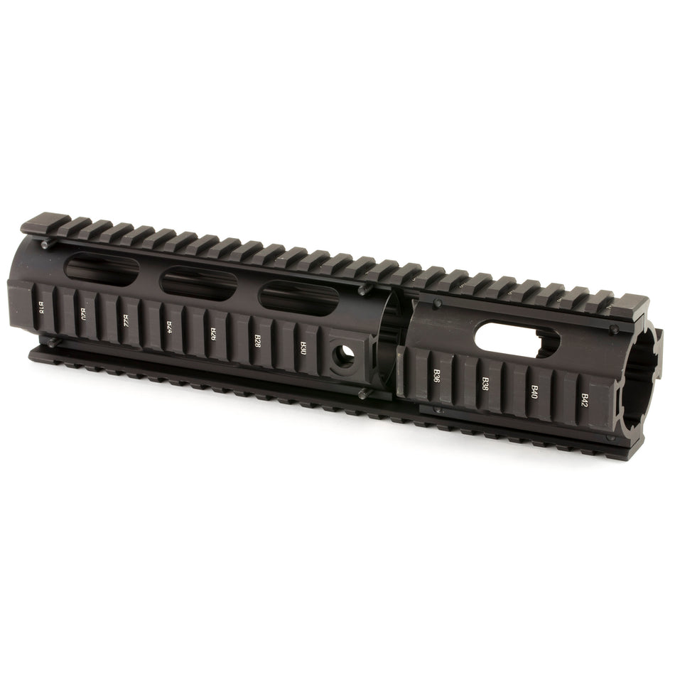 UTG PRO 4/15 CARB QUAD RAIL W/EXT BK