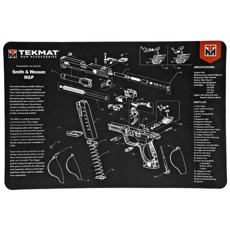 TEKMAT PISTOL MAT S&W M&P BLK