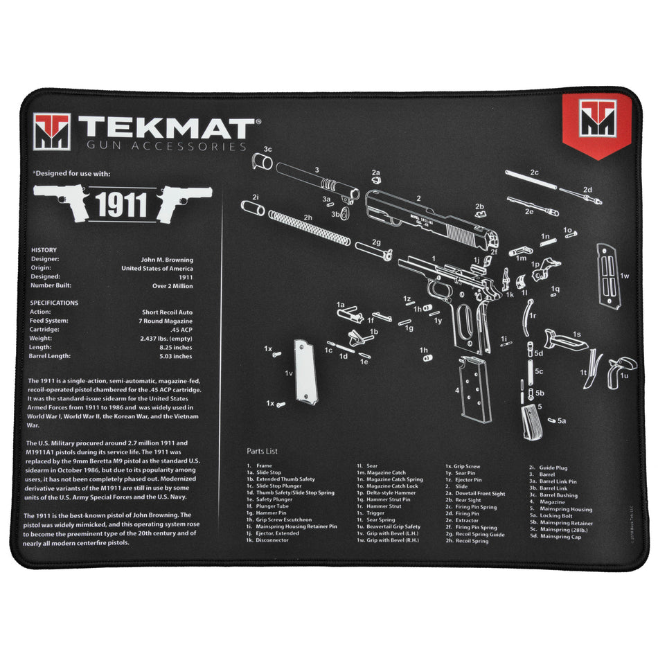 TEKMAT ULTRA PSTL MAT 1911 BLK