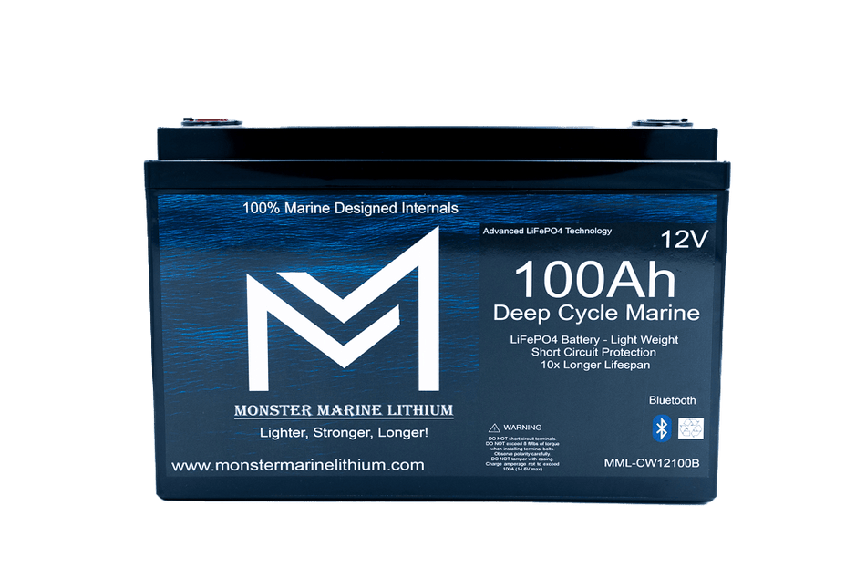 12v 100Ah Bluetooth Deep Cycle Lithium Marine Battery Group 31 - Get Tight Gear