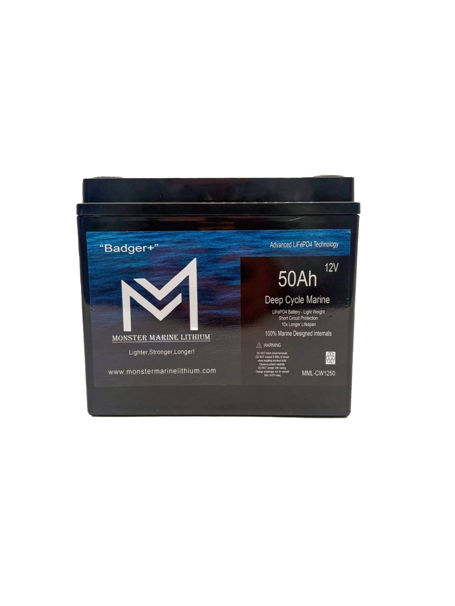 12v 50Ah Deep Cycle Lithium Marine Battery "Hyena" - MML - CW1250 - Get Tight Gear